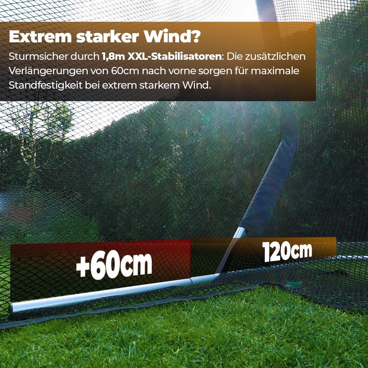 Golfnetz Driving Range XXL | H3,3m x B3,4m x T1,8m | Indoor & Outdoor | Inkl. Kleine Abschlagmatte | GNZV2