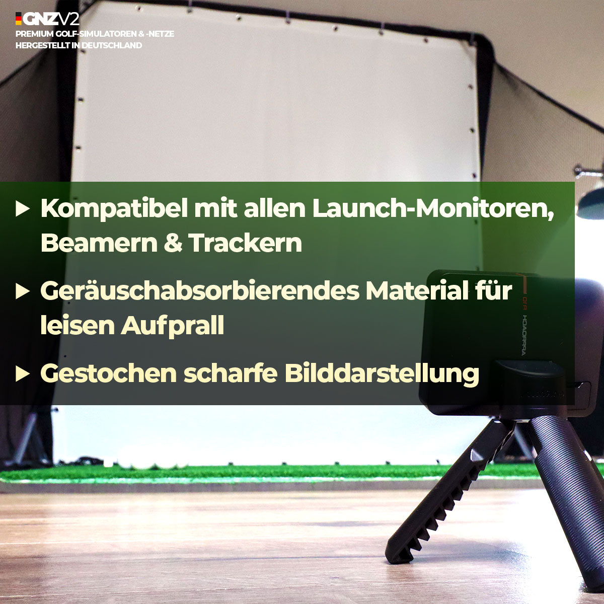 Golf Simulator L (ohne Launch Monitor/Beamer) | Inkl. Große Abschlagmatte