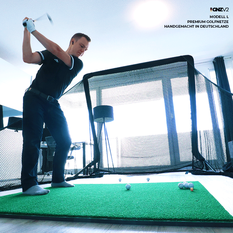 GNZV2 Golfnetz Driving Range | Modell L | Inkl. Abschlagmatte Klein und Zubehör