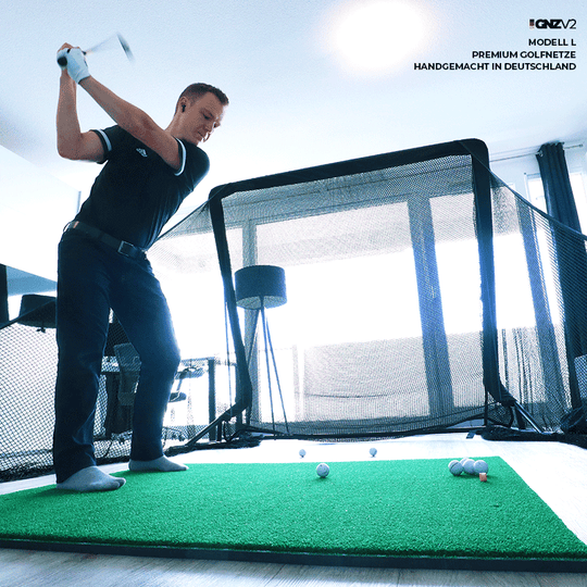 GNZV2 Golfnetz Driving Range | Modell L | Inkl. Abschlagmatte Klein und Zubehör