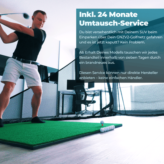 GNZV2 Golfnetz Driving Range | Modell L | Inkl. Abschlagmatte Klein und Zubehör