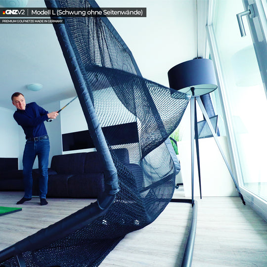 GNZV2 Golfnetz Driving Range | Modell L | Inkl. Abschlagmatte Klein und Zubehör