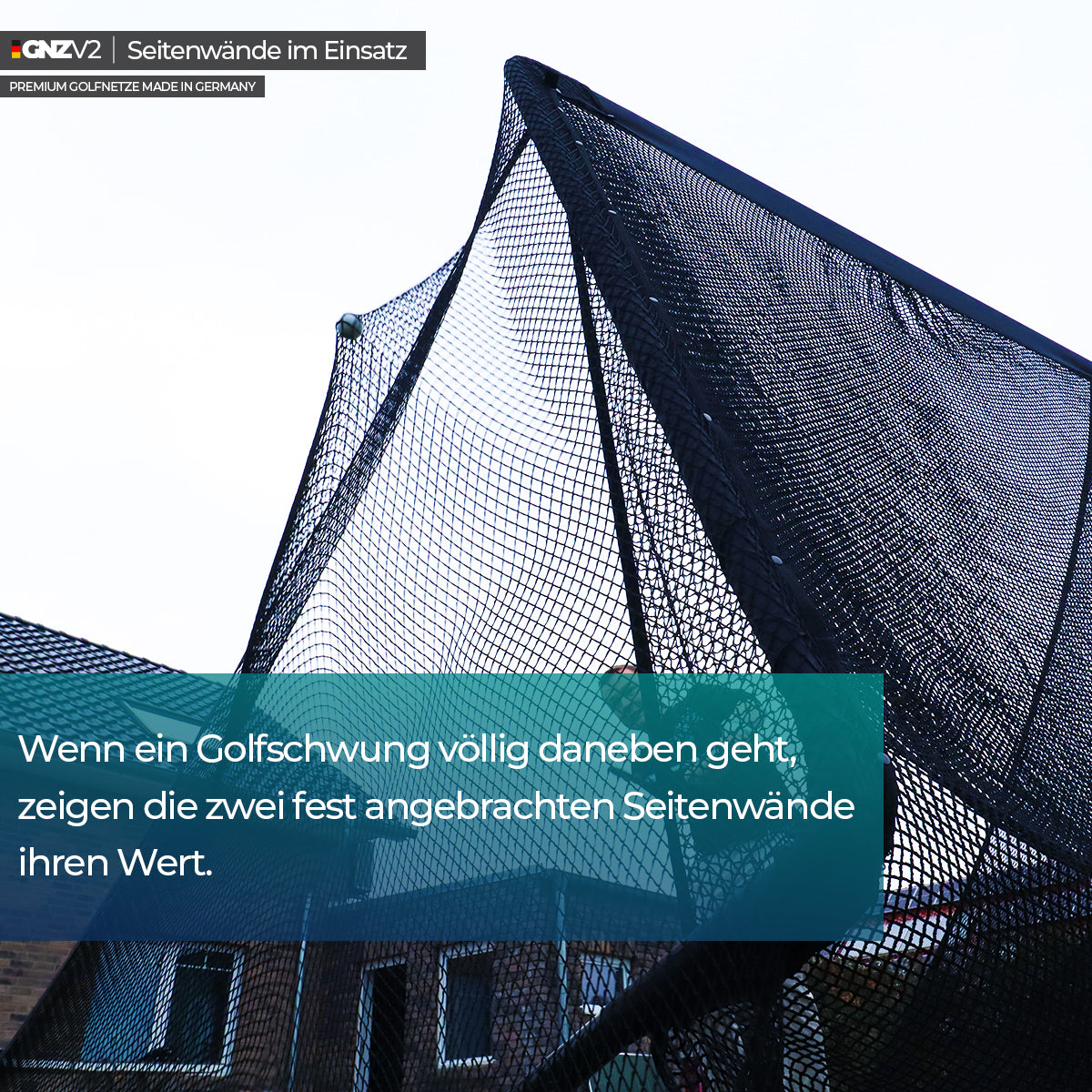 GNZV2 Golfnetz Driving Range | Modell XL | Inkl. Abschlagmatte Klein und Zubehör