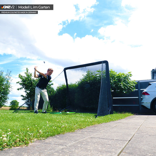 GNZV2 Golfnetz Driving Range | Modell L | Inkl. Abschlagmatte Klein und Zubehör