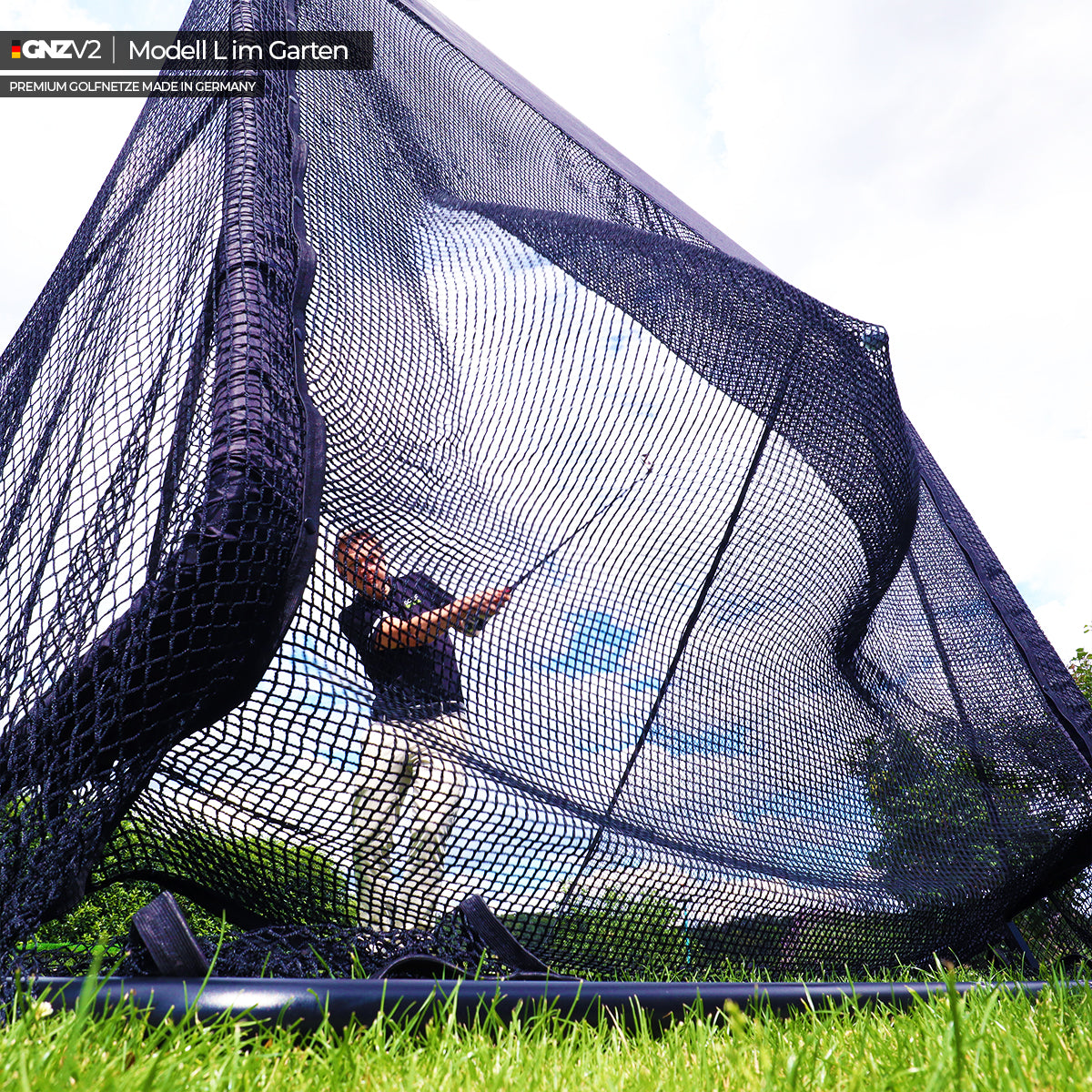 GNZV2 Golfnetz Driving Range | Modell L | Inkl. Abschlagmatte Klein und Zubehör