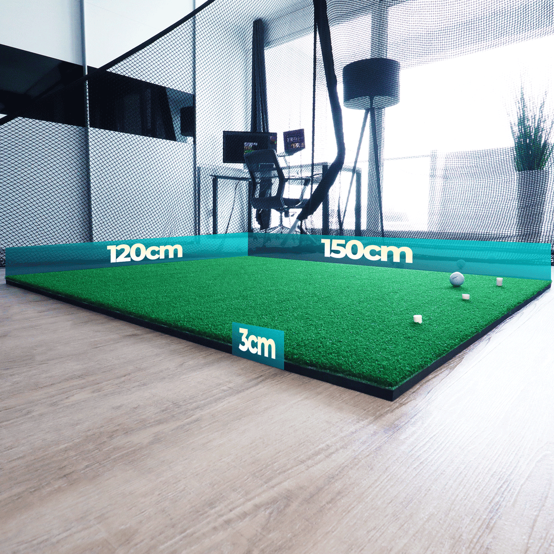 Golf Hitting Mat | 150cm x 120cm x 3cm | Includes Accessories