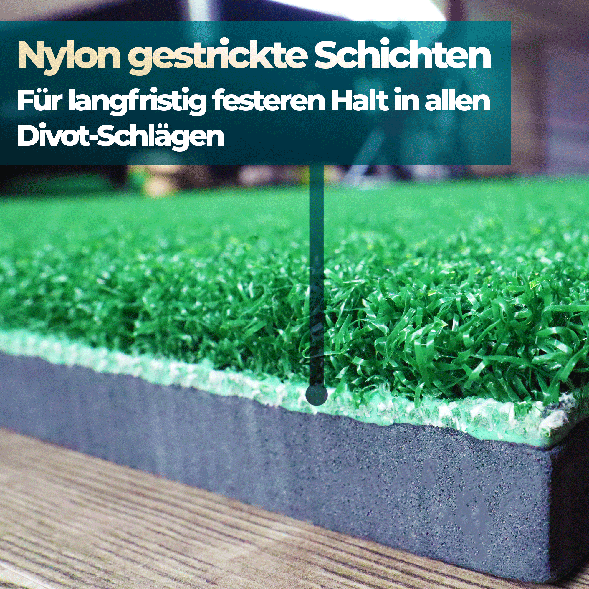 Golf Hitting Mat | 150cm x 120cm x 3cm | Includes Accessories