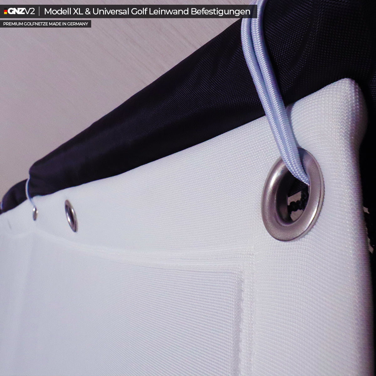 GNZV2 Golfnetz Driving Range | Modell L | Inkl. Abschlagmatte Groß und Universal Golf Leinwand